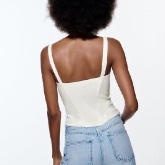 Zara Linen Blend Corset Top- Small - Picture 3 of 3